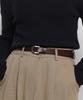 THE-ABON Women'S Day Classic Daily Full Grain Leather Belt Brown