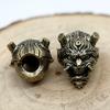 1/2Pcs Prajna Skull Head Brass Knife Beads Charms for DIY Woven Bracelets Lanyard Pendants EDC Outdoor Tool Hangings Accessories