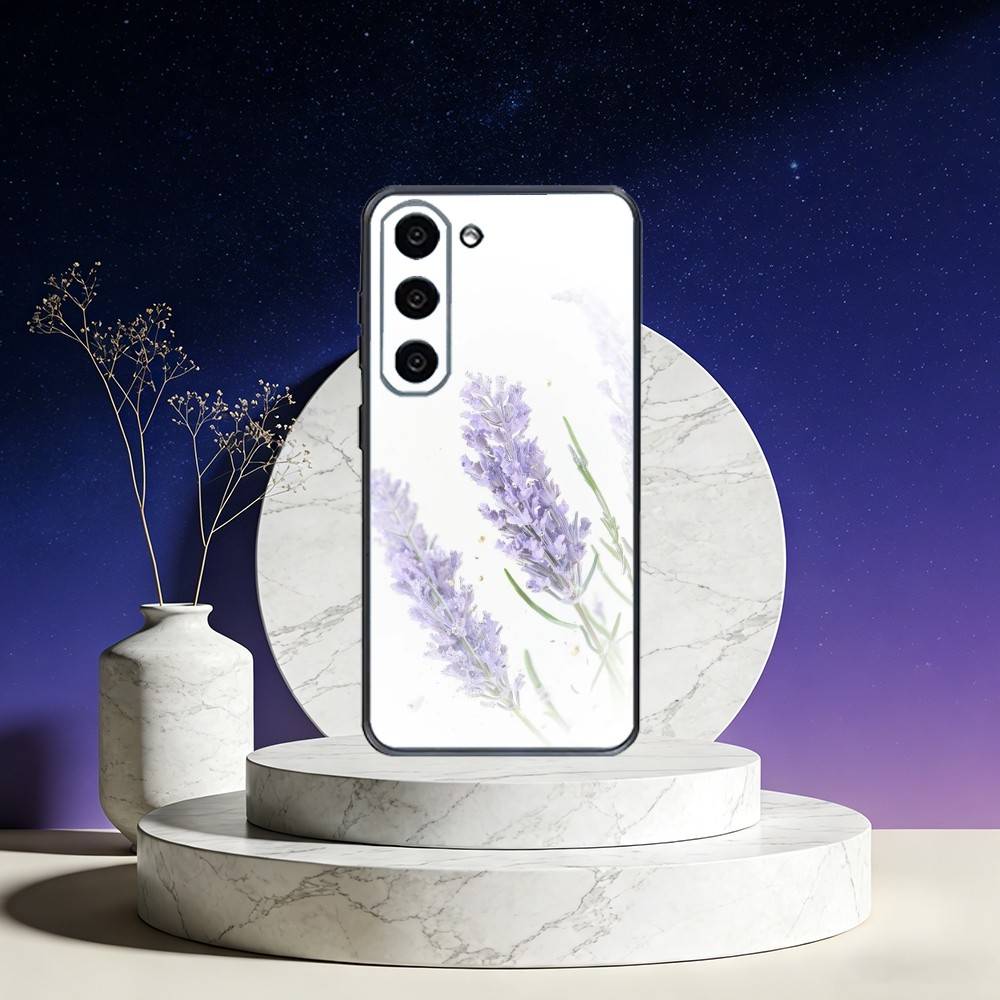 

Lavender Purple Flowers Phone Case For Samsung Galaxy A73,A72,A71,A70,A53,A52,A51,Others Soft Black Cover Samsung a32 4g