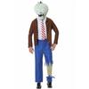 Rostliny vs. Zombie antropomorfní panenky, kostýmy rodičů a dětí, dívčí halloweenské kostýmy cosplay na jevišti