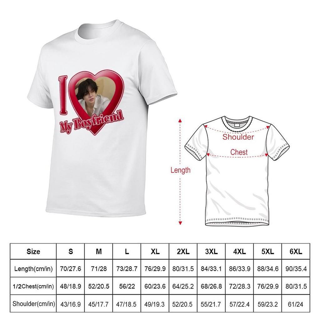 New Yeonjun TXT I love my boyfriend TShirt korean fashion cute tops plus size tops Tshirt men