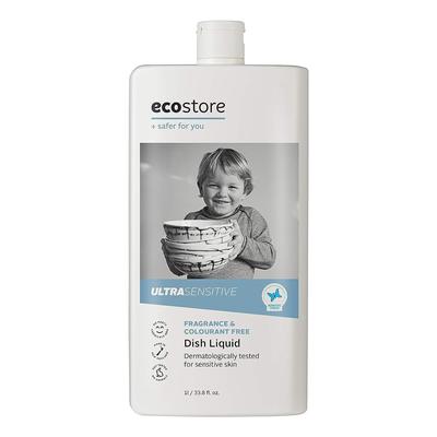 Ecostore Dishwash Liquid 1L Dishwashing Detergent Dishwashing Detergent Ultra Sensitive [Unscented] Plant-derived Skin-friendly