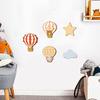 5Pcs/Set Hot Air Balloon Wall Decoration Farmhouse Rustic Wooden Star Cloud Wall Art Home Office Living Room Wall Hanging Ornament