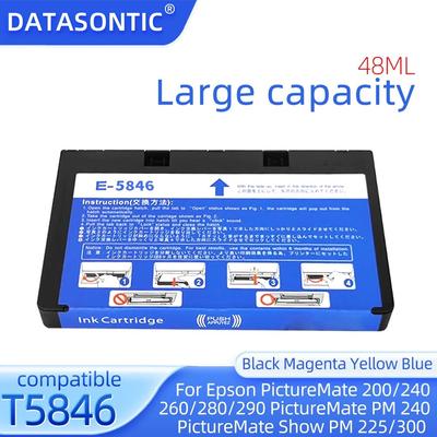 New T5846 Ink Cartridge Compatible For Epson PictureMate 200 240 260 280 290 PM 240 Show PM 225 300 Printer 5846 1set