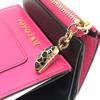 BVLGARI 288858 Serpenti Wallet Mini Wallet Trifold wallet Leather pink/Black