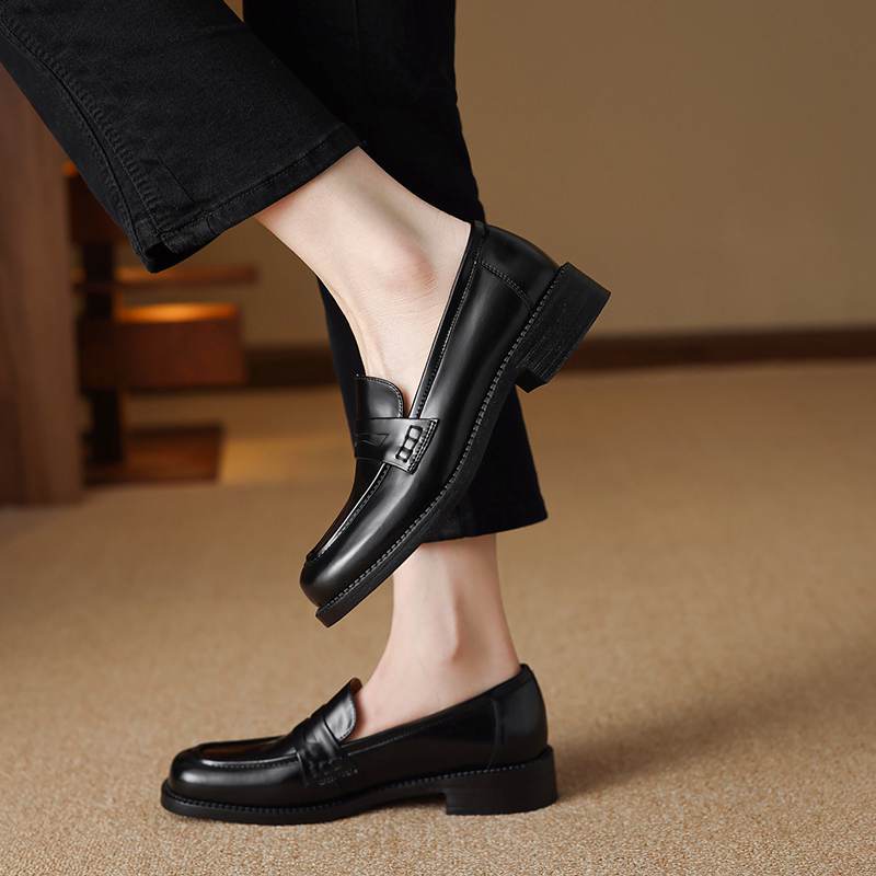 Krazing Pot Cow Skin Round Toe Size 42 Loafers Med Heels Slip On Gladiator Gladiator Autumn Pumps