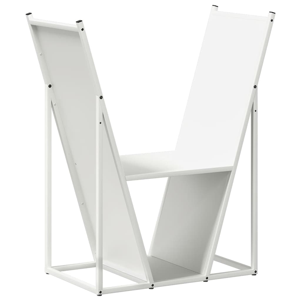 Firewood Rack White 69.5 x 35 x 81 cm Cold Rolled Steel