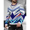 Men's 3D Printed Crew Neck Long Sleeve T-Shirt Fashion Versatile Trend Breathable Casual