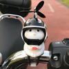 Niedliche Katze mit Helm Motorrad Lenker Ornamente Katzenhelm Deko Fahrrad Elektro Cartoon Propeller Fahrausrüstung Zubehör