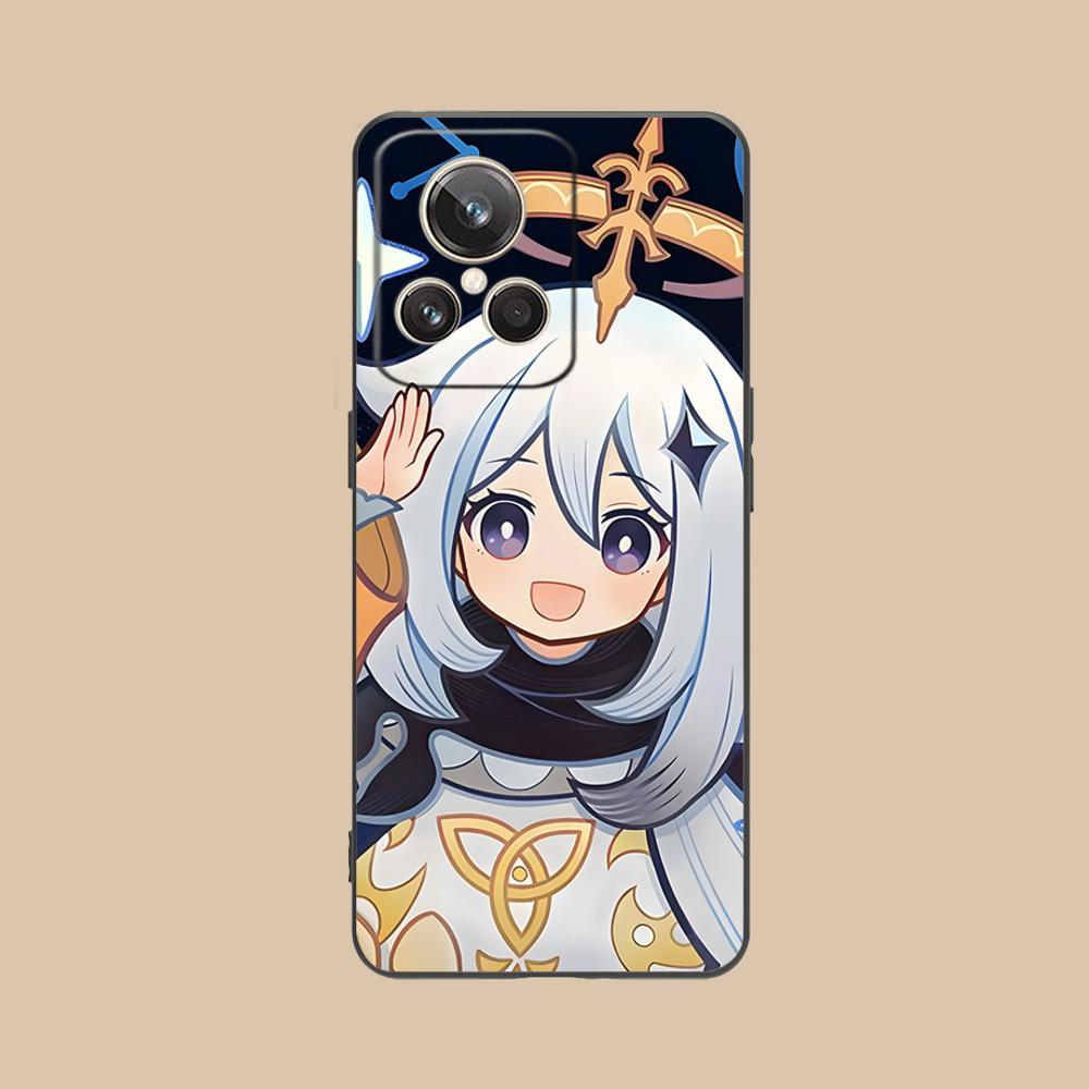 Game GI Paimon Matte TPU Mobile Phone Case for Realme GT 8 Neo Pro C75 73 71 C67 65 C55 53 C35 31 C20 15 Colorful Cover