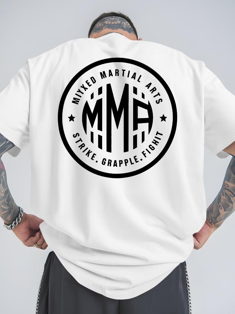 Martial Arts Fightingbreathable 100 Cotton Shortsleeved Tshirt with Round Neck and Fashionable MMA Printed Tshirt