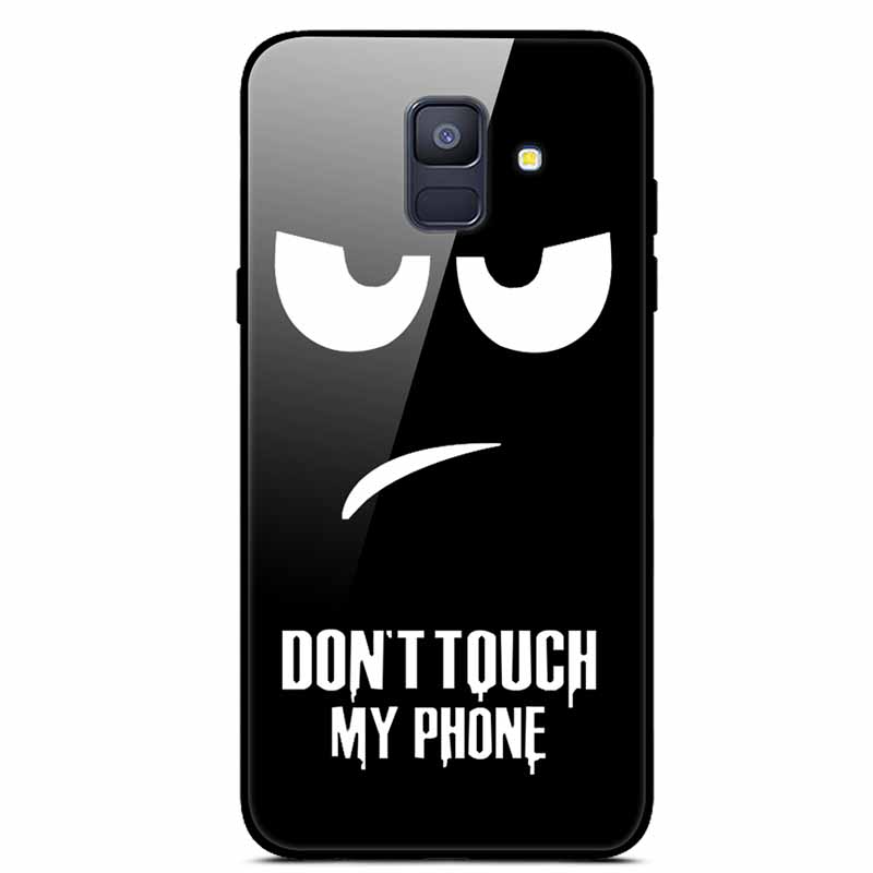 For Samsung Galaxy A8 Plus Cases A6 A7 2018 A8 2018 Tempered Glass Hard Back Cases For Samsung A6 Plus Covers Coque A7 A9 A8Plus