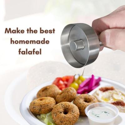 1pcs Falafel Spoon With Hole Professional Stainless Steel Spoon Food Grade Non-Stick Falafel Making Tool Meatball Maker For Home