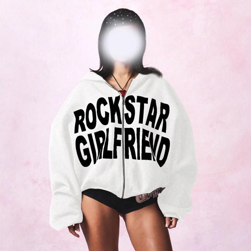 Unisex Oversized Streetwear Hoodie With 3D Letter Print Loose Fit Crewneck Sweatshirt Casual Daily Wear