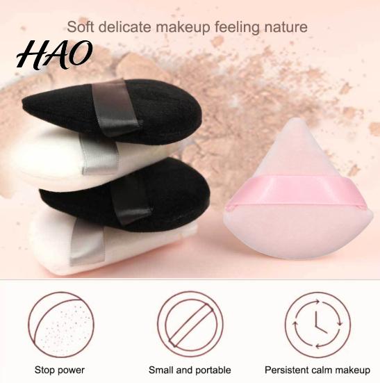 Soft Triangle Shape Powder Puff Washable Mini Cosmetics Reusable Cotton Face Lightweight Makeup Tools