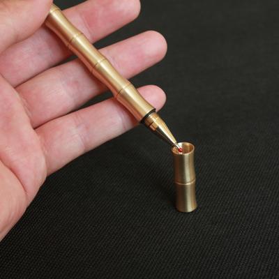 Γραφικά είδη Bamboo Model Pure Brass Handmade Metal Signature Gel στυλό Kawaii Αναλώσιμα γραφείου