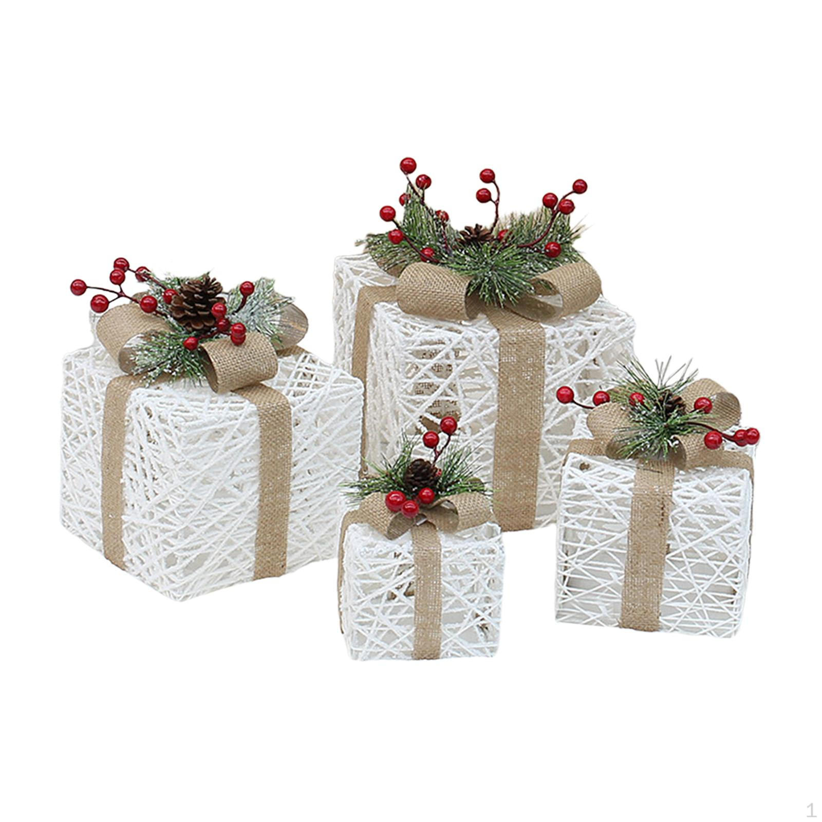 

Подарочные коробки с рождественскими украшениями для домашнего декора, украшения для праздничных вечеринок, подарок для двора