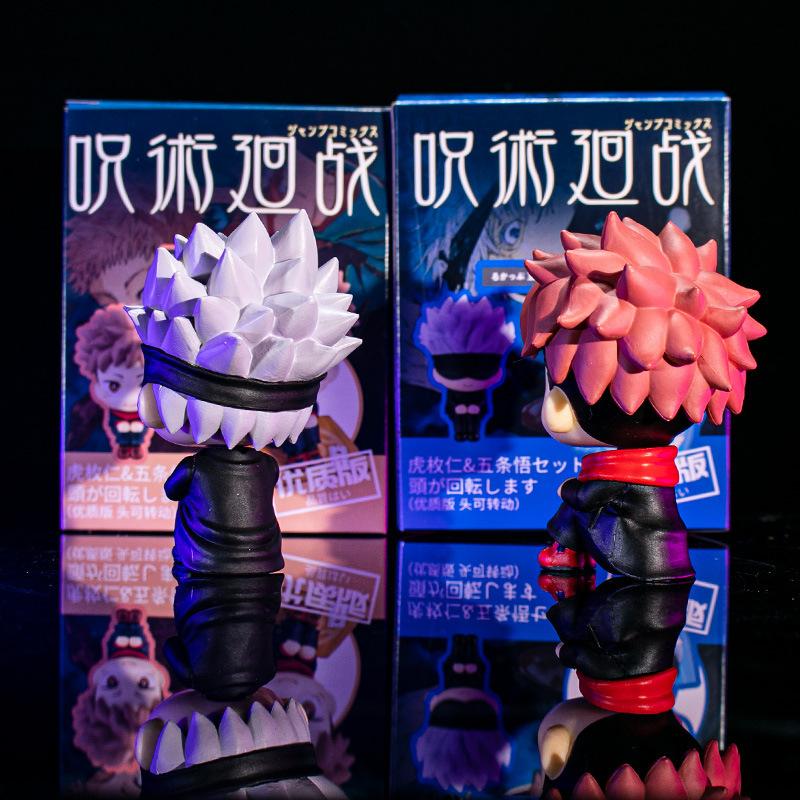 10cm Anime Jujutsu Kaisen Figure Itadori Yuji Gojo Satori Fushiguro Megumi Kugisaki Kawaii Toy PVC Model Action Figure Kids Gift