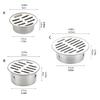 2pcs Modern Round Shower Floor Drain with Middle Drainages and Hair Trap Features Easy Maintenance and Easy Installion