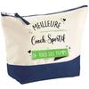 Blue Background Pouch Best Sports Coach of All Time - Original Gift Large Make-up Bag