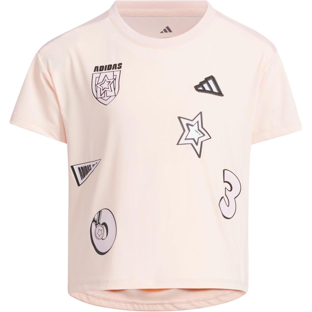 New Adidas T Shirt Ice Crystal Pink Children Aged 3 7 Years Old JM3437