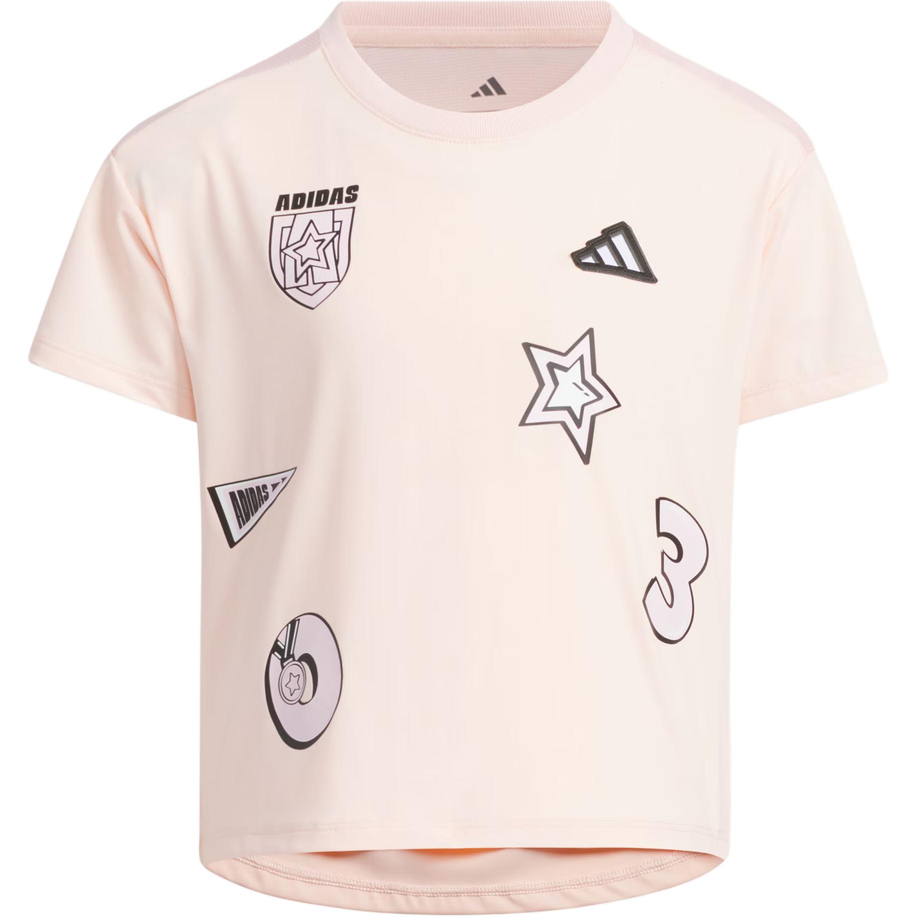 Adidas T Shirt Ice Crystal Pink Children Aged 3 7 Years Old JM3437 104