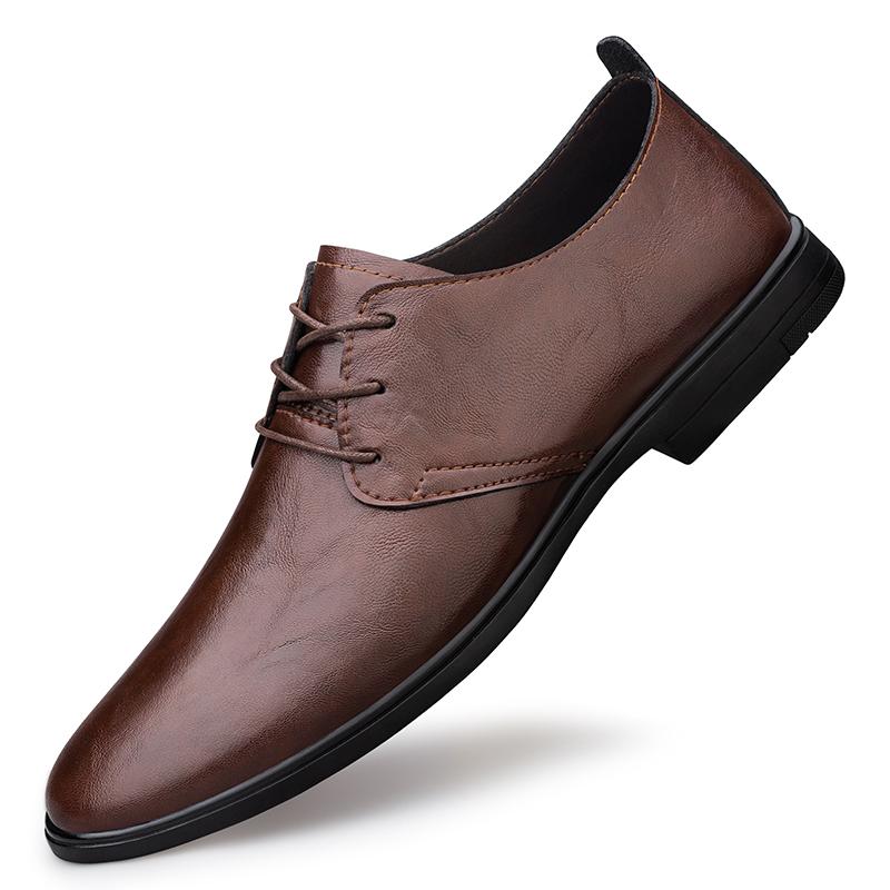 Neuer Herren Formeller Oxford Büro Schuh Mode Schnürung Lässig Flach Designer Schuhe Hohe Qualität Handgemacht Lässig Leder Business Schuh
