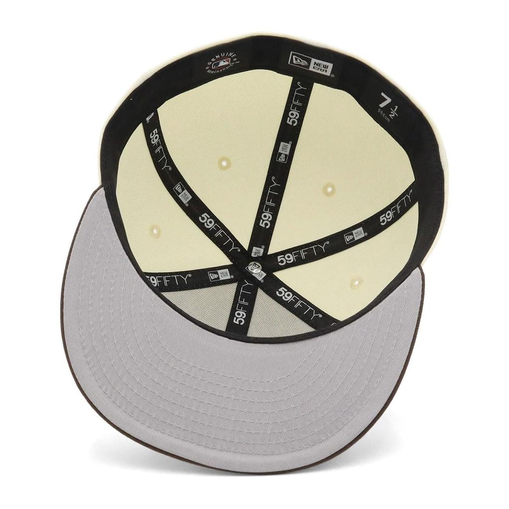 New Era 59FIFTY Los Angeles Dodgers ONSPOTZ LA Size 7 59Fifty Up Side MLB Los Angeles Dodgers Cap, Exclusive, Chrome/Walnut, 3/8, Down,