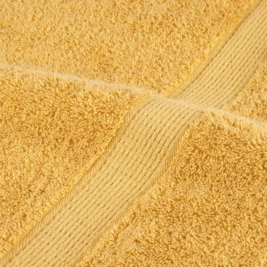 Vidaxl Ręczniczki Premium Solund, 2 Szt., Złote, 30X30 Cm, 600 G/Cm²