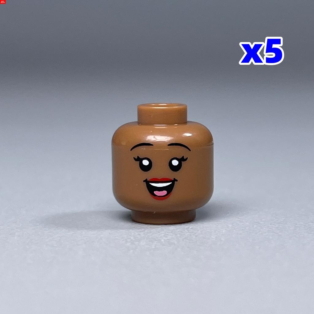 MOC Bricks Hollow Flesh Face Expression Head For 4cm Figure DIY Educational Building Blocks Toys For Children Gifts