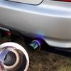 MUTEKI Muffler Tail Throw Exhaust Tailpipe for Light Stainless Easy Universal Fit Cutter, Vehicles, Steel, Installation, Titanium-Look Muffler,