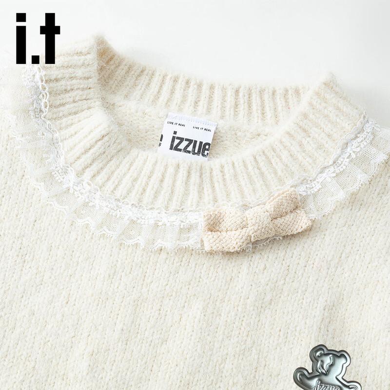 Izzue Sweet Lace Bow Pullover Sweater