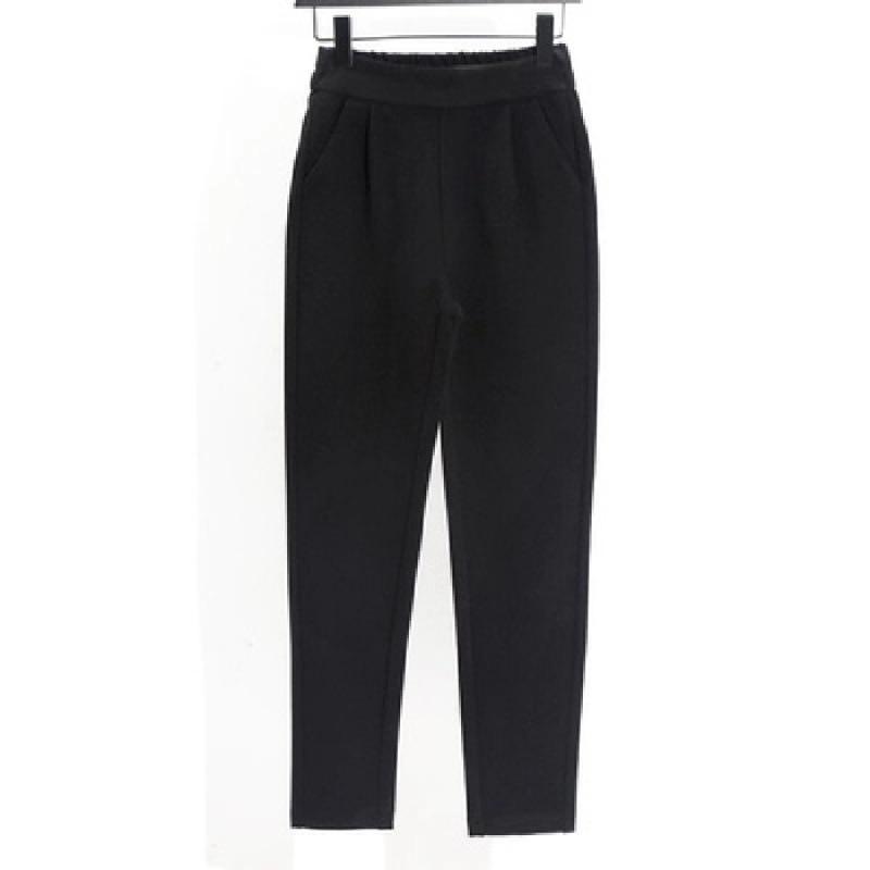 Women s High Waist Slimming Woolen Carrot Pants - Autumn/Winter 2025 Tapered Western-Style Casual Harem Pants M чёрный