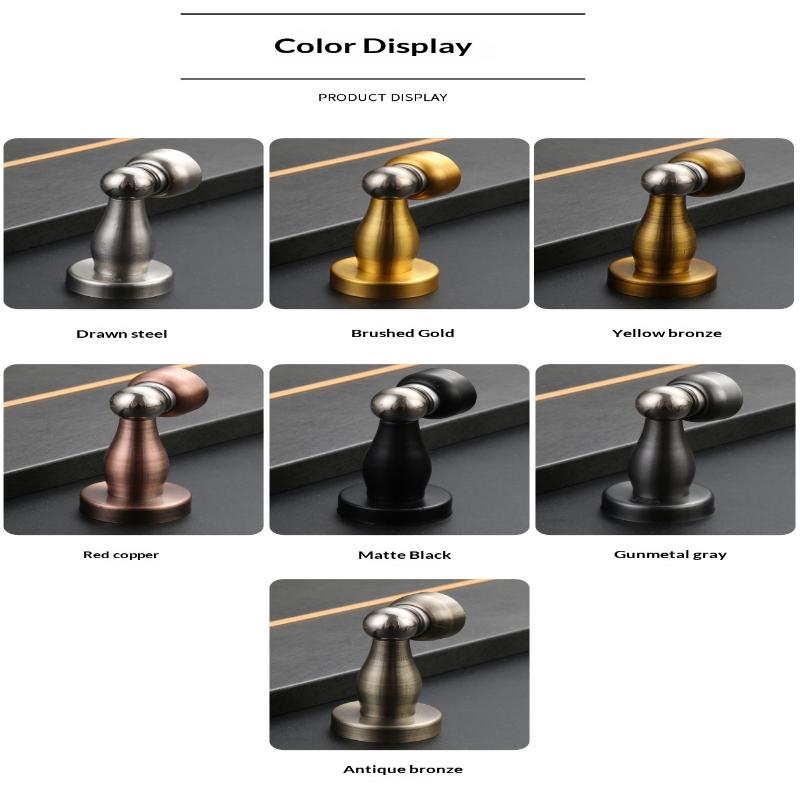 New Stainless Steel Magnetic Door Stopper Sticker Toilet Glass Hidden Door Holders Catch Floor Doorstop Door Hardware