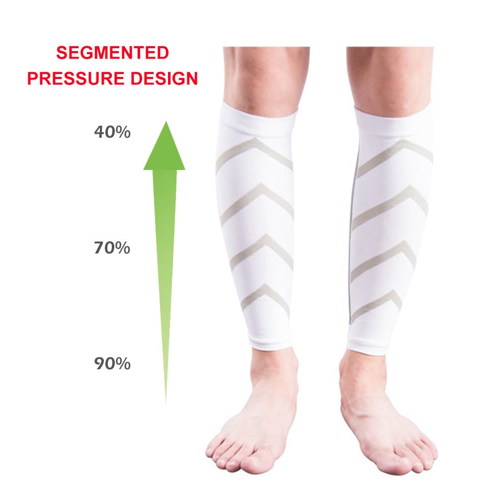 1 par Vadkompressionsärmar för Sport Löpning Cykling Strumpor Benvärmare Män Kvinnor Fotboll