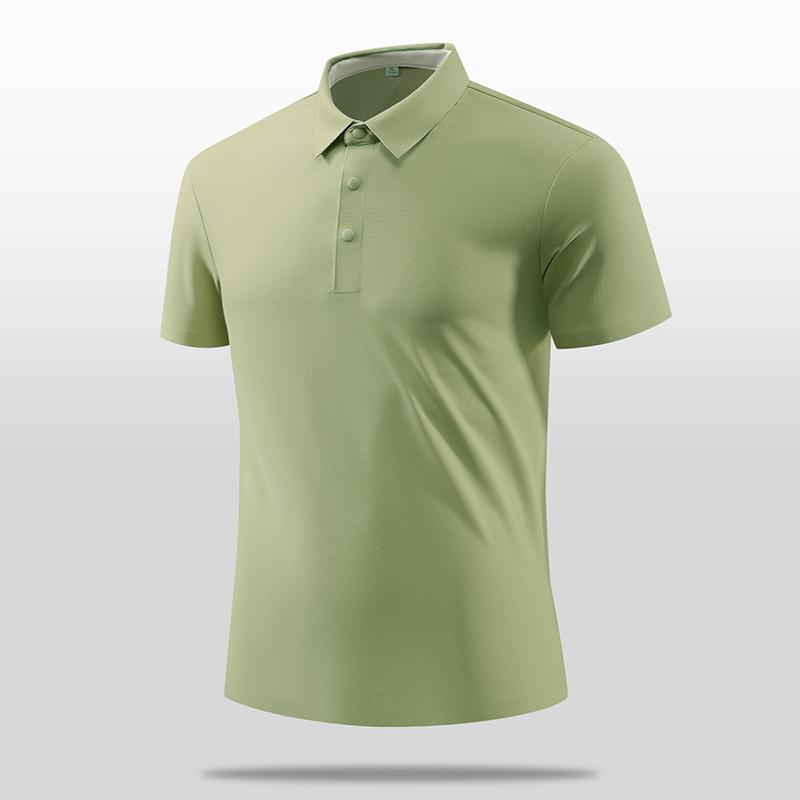 Solid Color Short Sleeved Polo Shirt Short Sleeved T-shirt for Men, Simple Business Casual Men, Lapel T-shirt