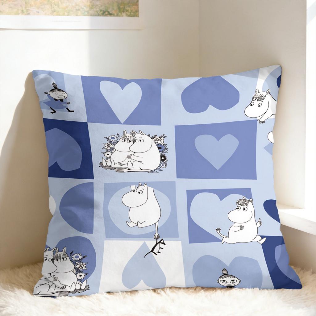 Cute M-Moomins Pillow Cover Soft Cushion Cover Funny Pillow Case For Wedding Party Home Decor