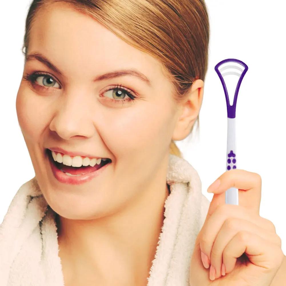 Tongue Brush Plastic Tongue Scraper For Adults Tongue Cleaner Bad Breath Remove Keep Fresh Breath