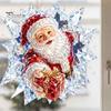 Self Adhesive Wall Stickers 3D Christmas Static Window Clings, Santa Snowman Reindeer Glass Stickers, Easy to Apply Graphics PVC Holiday Decals
