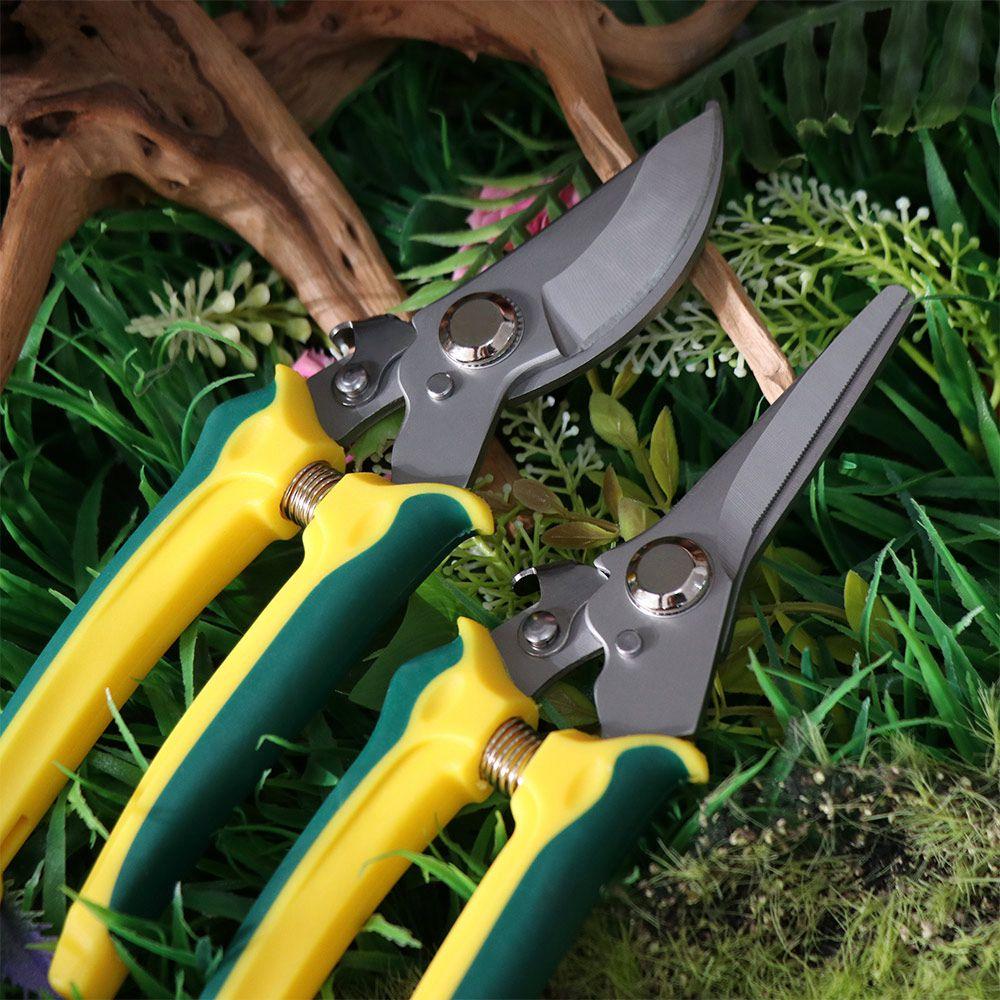 Safe Lock Pruning Shears Stainless Steel Horticulture Secateur Scissors Garden Pruner  Florist Work