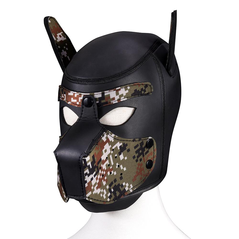 Gay Puppy Hood Neoprene Mask Muzzle Adult Pet Play Games Dog Slave Full Head Bondage Restraint Fetish Hood BDSM Sex Toys for