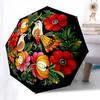1pc Birds, Flowers, Folk Art Umbrella with Plastic Handle,Compact & Stylish,Suitable for All Seasons YS331009