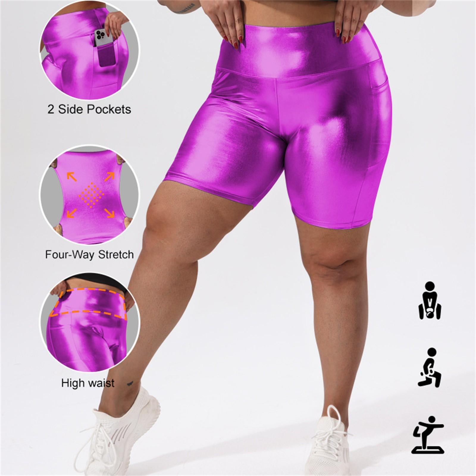 

Women s Large Size Sexy Hip Lifting High Waist Yoga Pants Bottoms XXL фіолетовий