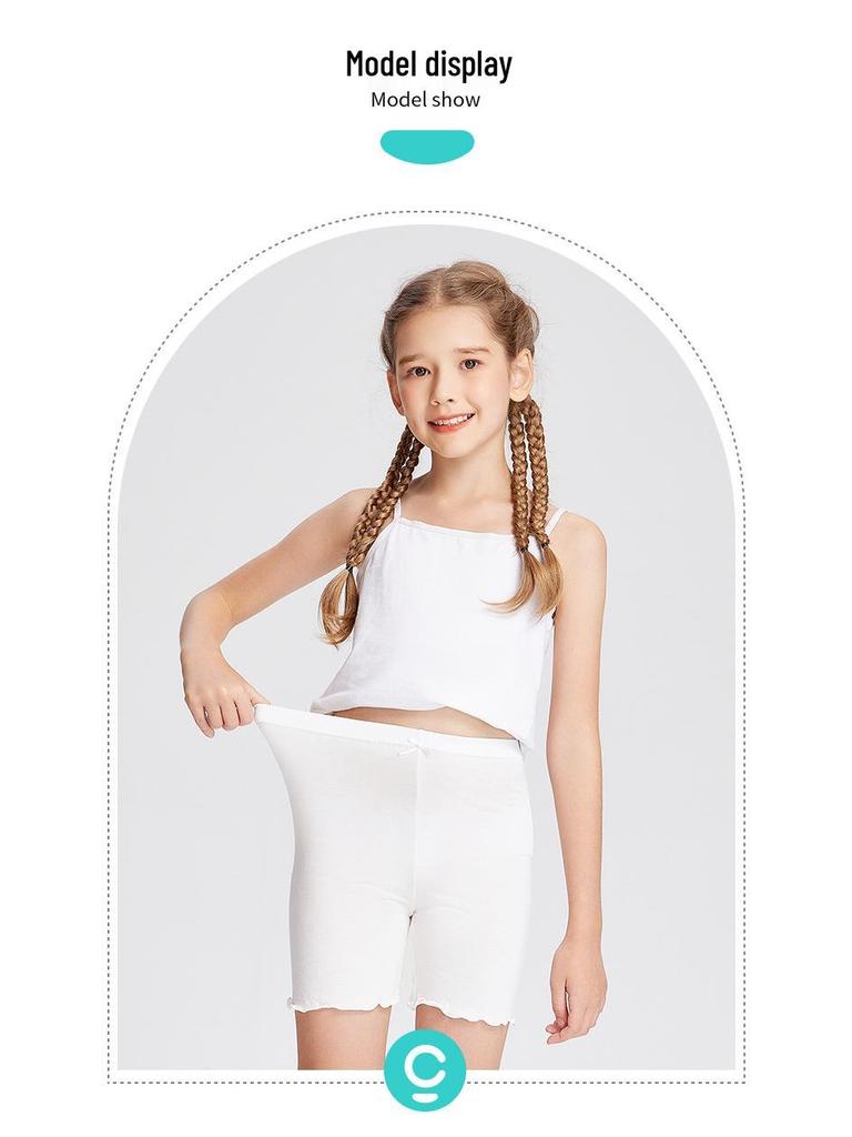 Zomerse Schooluniform Shorts voor Meisjes - Anti-Blootstelling Modal Shorts - Ademend en Comfortabel voor Kinderen