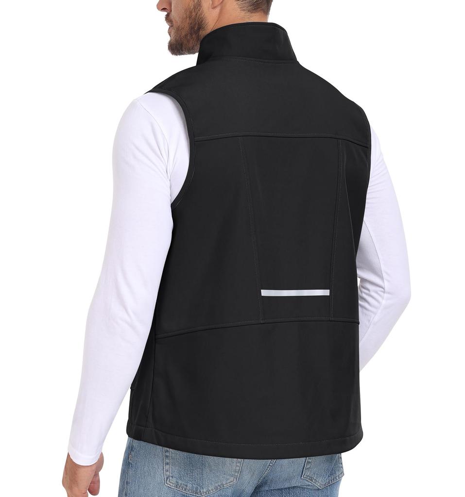 MoFiz Golf Ermeløs Vest for Utendørs Golf Varm og Stilig og Stilig for og Tilgjengelig i Plussstørrelser Herrevest, Fleecefôret Plagg, Vindtett,