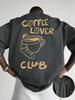 2026 Summer Fashion Trendy Tee Vintage Top CoffeeY2K Graphic Print Cotton Tshirt for Unisex Women Streetwear Oversized Print Tshirt