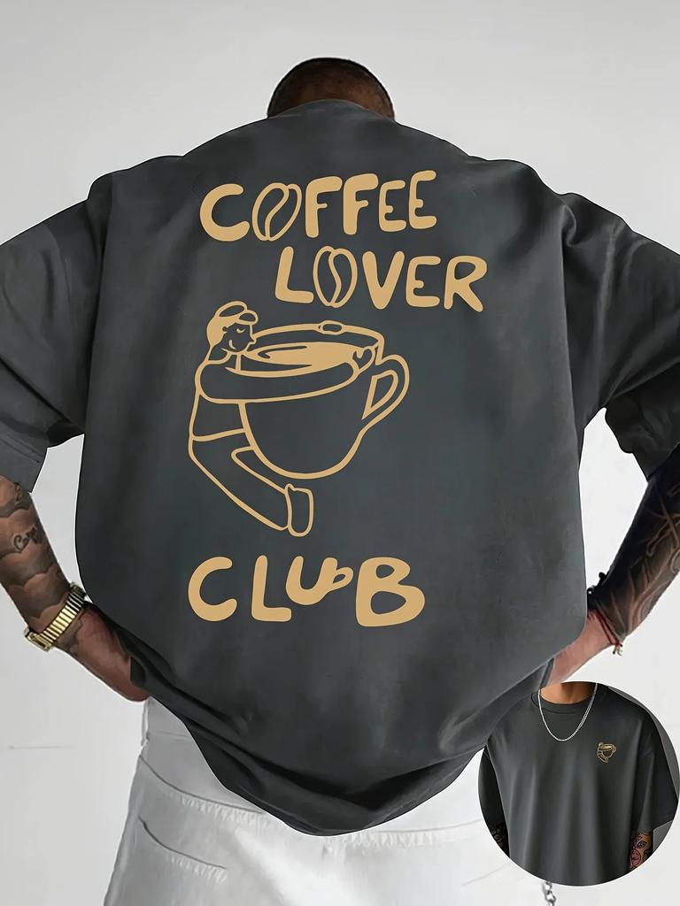 2026 Summer Fashion Trendy Tee Vintage Top CoffeeY2K Graphic Print Cotton Tshirt for Unisex Women Streetwear Oversized Print Tshirt