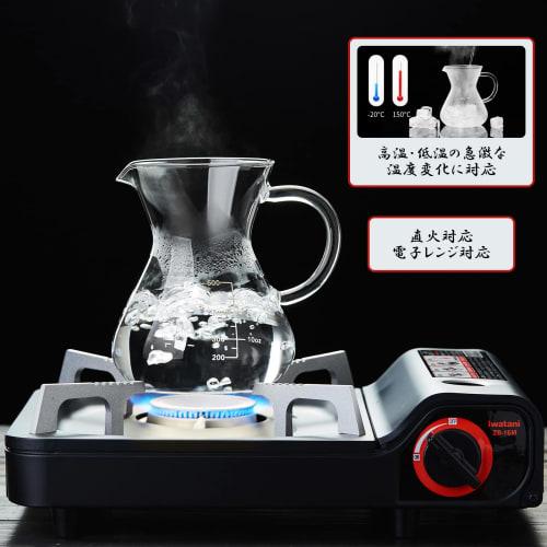 POKALOTEA Drip Coffee Server, 500ml, No Paper Coffee Filter Required, Reusable Stainless Steel Filter, Double-Layer Mesh, Microwave Safe, Graduations