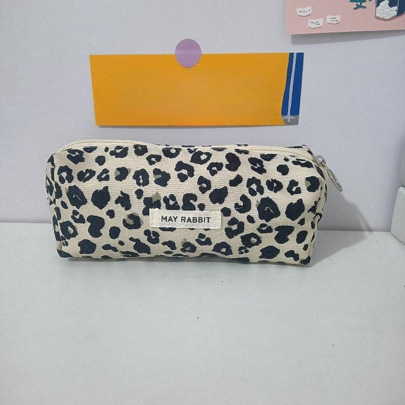 Cute Corduroy Makeup Bags Pencil Case Solid Color Pen Bag Pouch Gift for Girls School Office Stationery Organizer Supplies