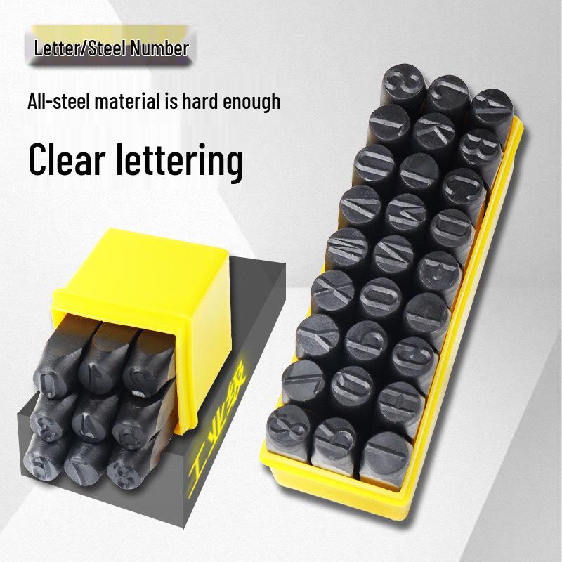 Steel Type Punch Set for Leather: English Letters & Numbers